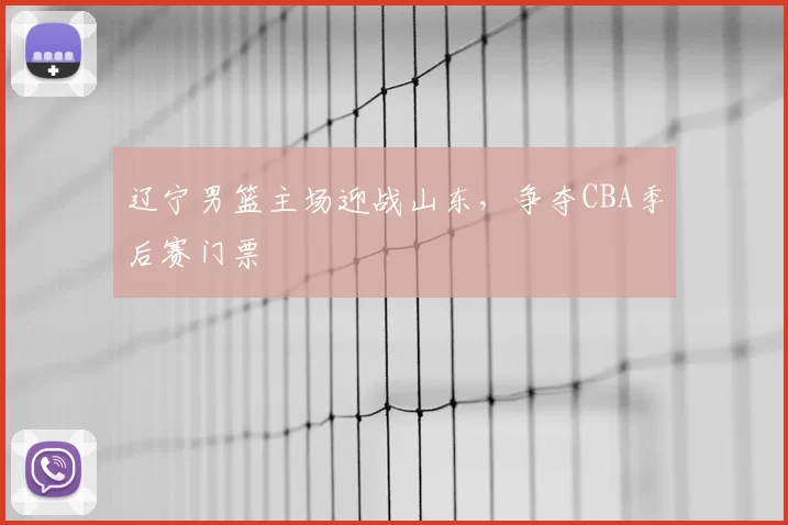 辽宁男篮主场迎战山东，争夺CBA季后赛门票